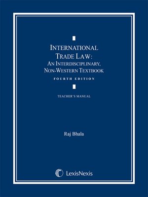cover image of International Trade Law: An Interdisciplinary, Non-Western Textbook